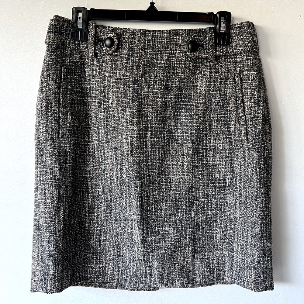 Banana Republic Factory Tweed Button Skirt, 6